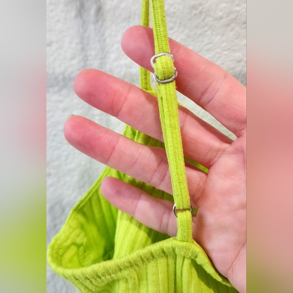 Neon Yellow/Green Bodysuit Size Small All in Favor - Picture 8 of 11